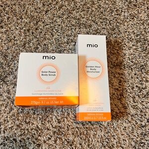 Mio Solar Power Body Scrub & Golden Hour Body‎ Moisturizer Radiance Skincare